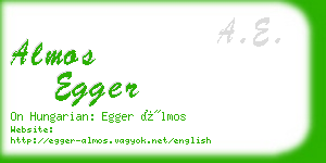 almos egger business card